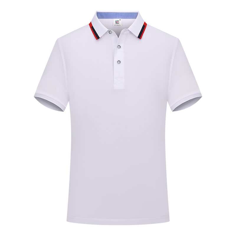 603男女同款-195克40S-100%冰丝｜撞色-9色 白色 Polo衫 企业团购定制 paidai