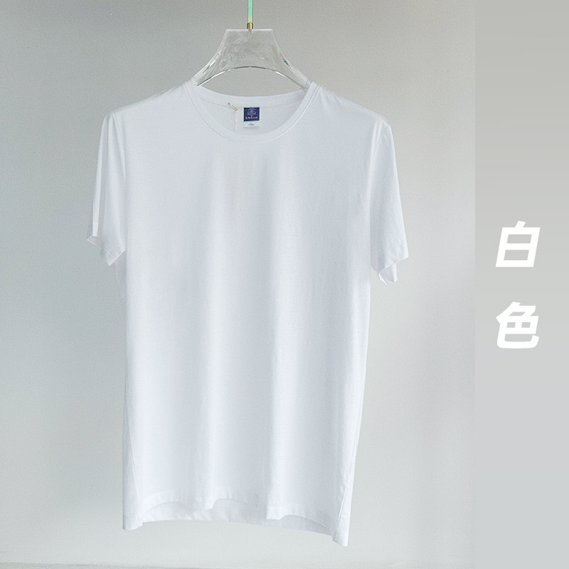 Y885男款-180克-7色国货100%丝光棉 T恤 细节展示 启虎
