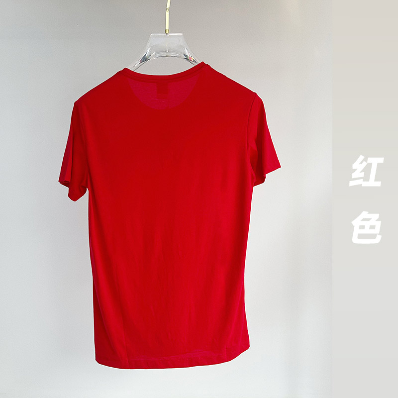 Y885男款-180克-7色国货100%丝光棉 T恤 细节展示 启虎