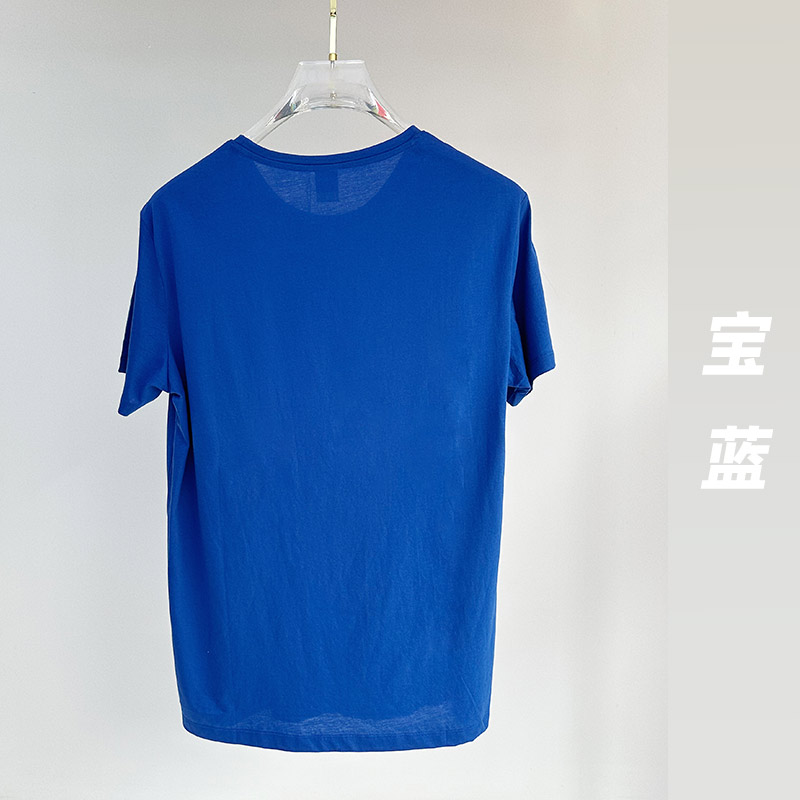 Y885男款-180克-7色国货100%丝光棉 T恤 细节展示 启虎