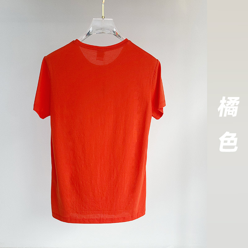 Y885男款-180克-7色国货100%丝光棉 T恤 细节展示 启虎