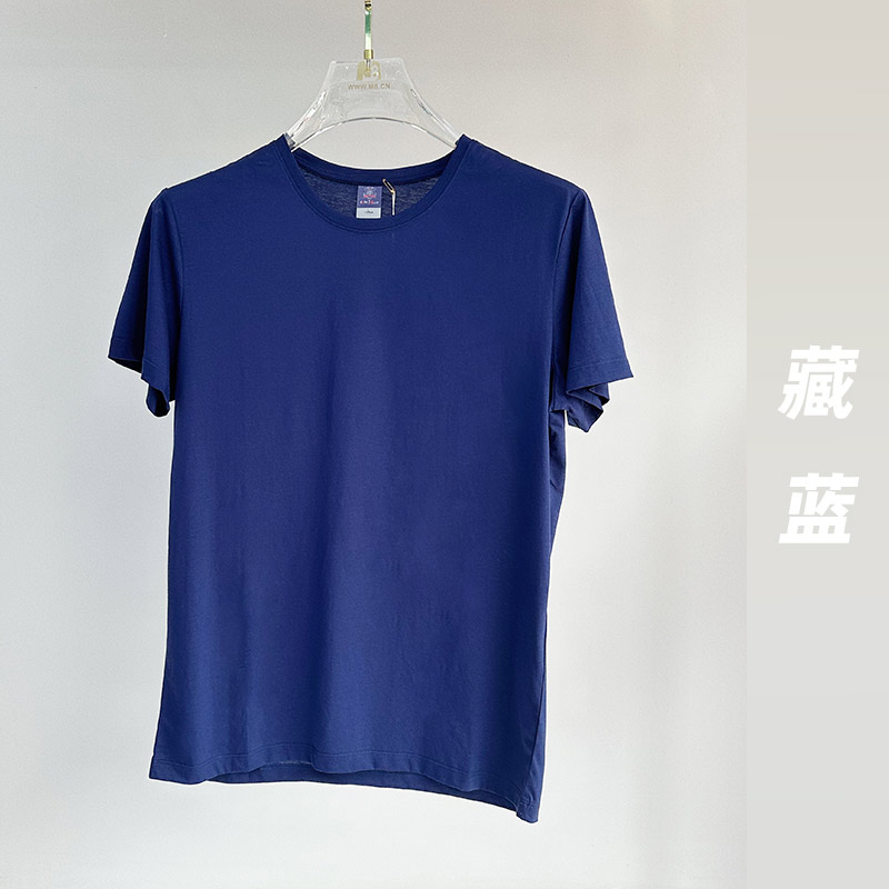 Y885男款-180克-7色国货100%丝光棉 T恤 细节展示 启虎