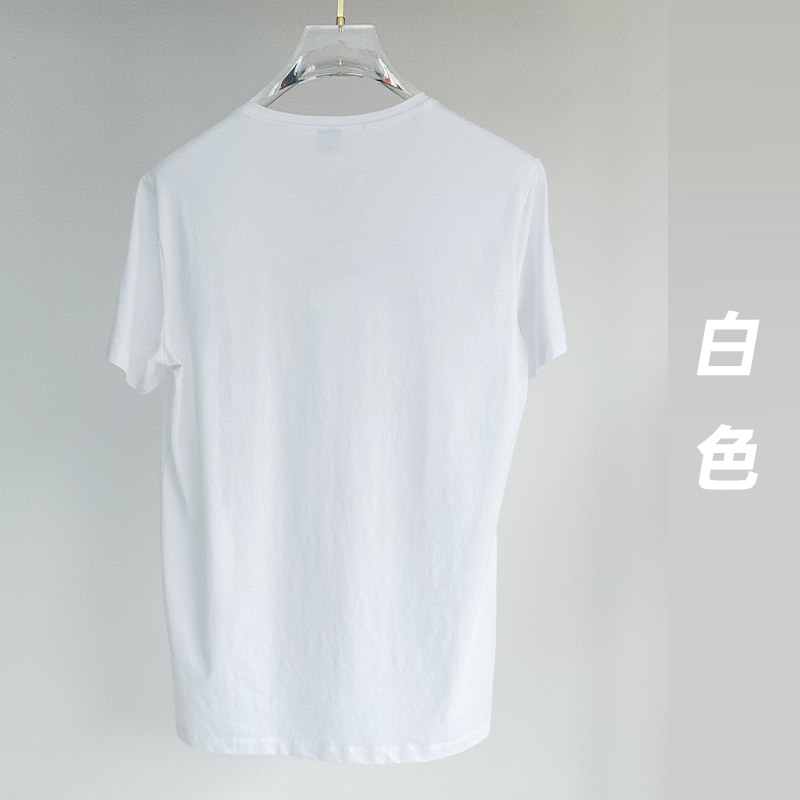 Y885男款-180克-7色国货100%丝光棉 T恤 细节展示 启虎
